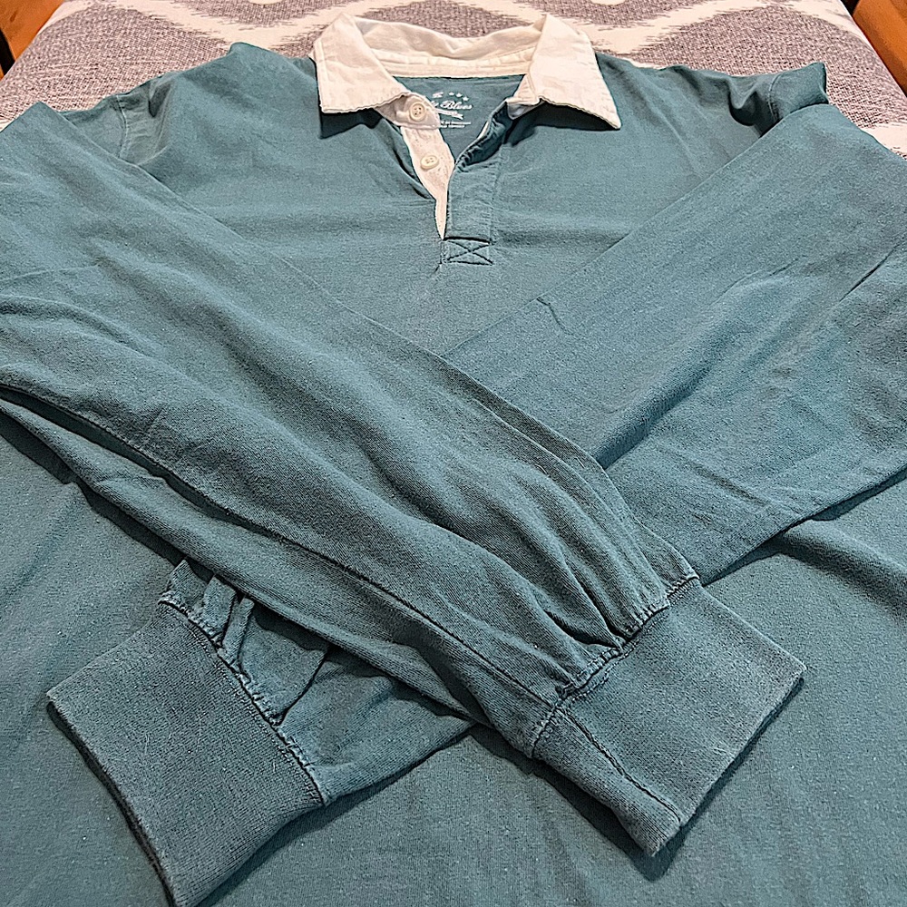 Mens LIBERTY BLUES Long sleeve polo, Green, 3XLT